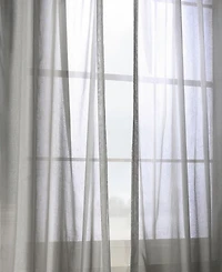 Half Price Drapes Textured Faux Linen Sheer Curtain