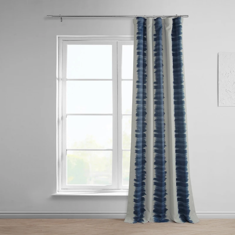 Half Price Drapes Flambe Striped Room Darkening Curtain