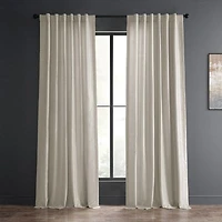 Half Price Drapes Vintage Textured Faux Dupioni Silk Curtain