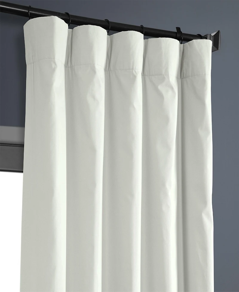 Half Price Drapes Fresh Popcorn Solid Cotton Hotel Blackout Curtain