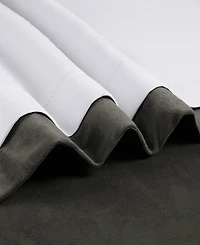 Half Price Drapes Gunmetal Grey Signature Extra Wide Velvet Blackout Curtain