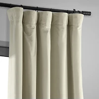 Half Price Drapes Cool Beige Signature Velvet Blackout Curtain