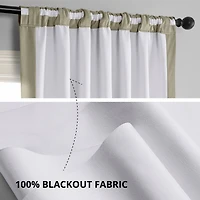 Half Price Drapes Cool Beige Signature Velvet Blackout Curtain