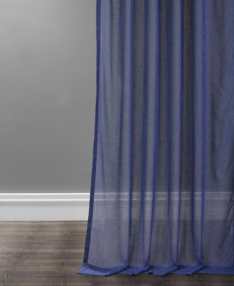 Half Price Drapes Textured Faux Linen Sheer Curtain