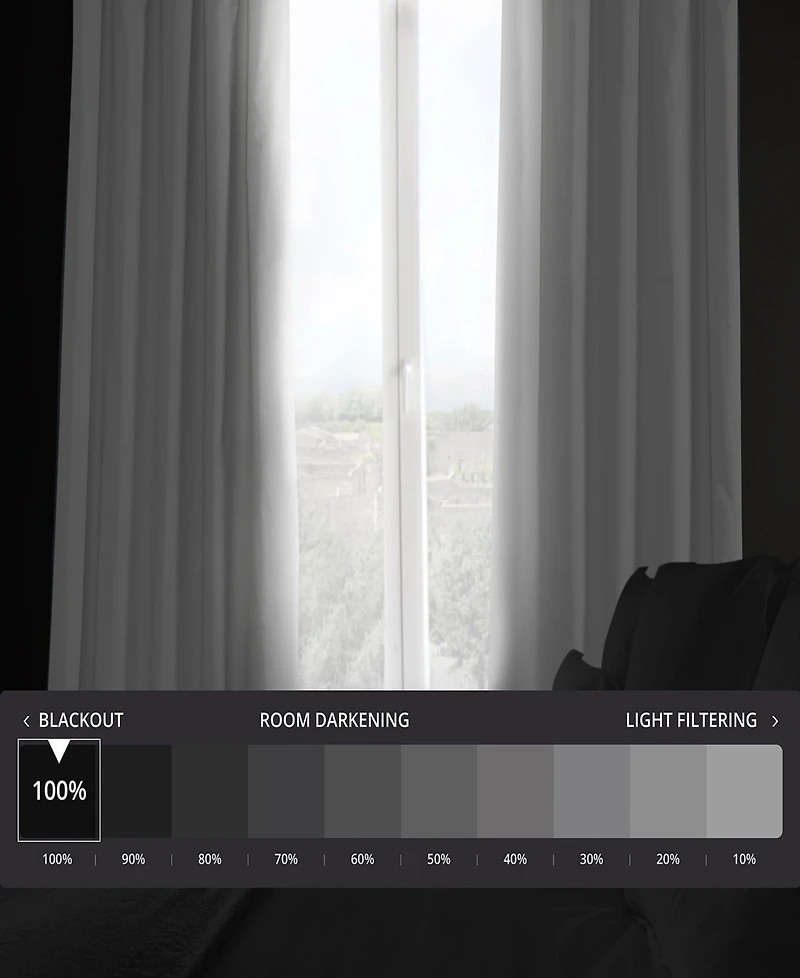 Half Price Drapes Whisper White Solid Cotton Hotel Blackout Curtain