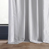 Half Price Drapes Ice Vintage Textured Faux Dupioni Silk Curtain