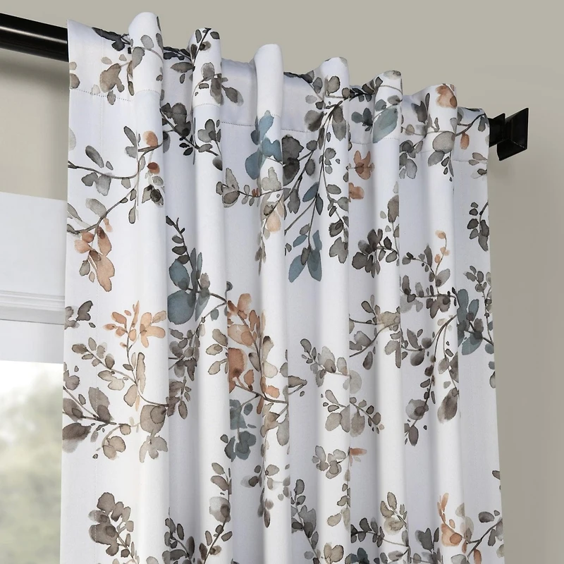 Half Price Drapes Antique Floral Room Darkening Curtain