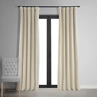 Half Price Drapes Neutral Ground Signature Velvet Blackout Curtain