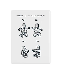 Claire Doherty 'Lego Man Patent 1979 Page 2 White' Canvas Art - 14" x 19"