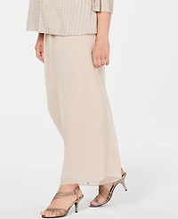 Alex Evenings Plus Size Wide-Leg Chiffon Pants