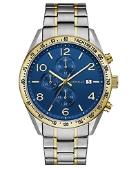 Caravelle Designed by Bulova Men's Chronograph Two-Tone Stainless Steel Bracelet Watch 44mm