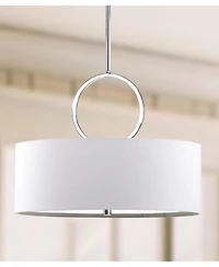 Safavieh Debonair 3 Light Ring 18"D Drum Adjustable Pendant