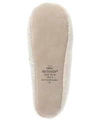 Isotoner Women's Satin with Rhinestones Ballerina Slipper, Online Only
