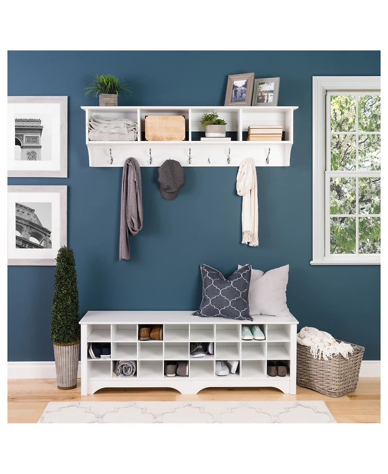 Prepac 60" Wide Hanging Entryway Shelf