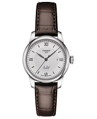 Tissot Women's Swiss Automatic Le Locle Brown Leather Strap Watch 29mm