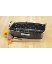 Cuisinart Aluminized Steel 17" x 13" Nonstick Roaster with V-Rack