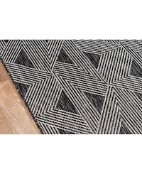 Novogratz Villa Vi-06 Charcoal 5'3" x 7'6" Outdoor Area Rug