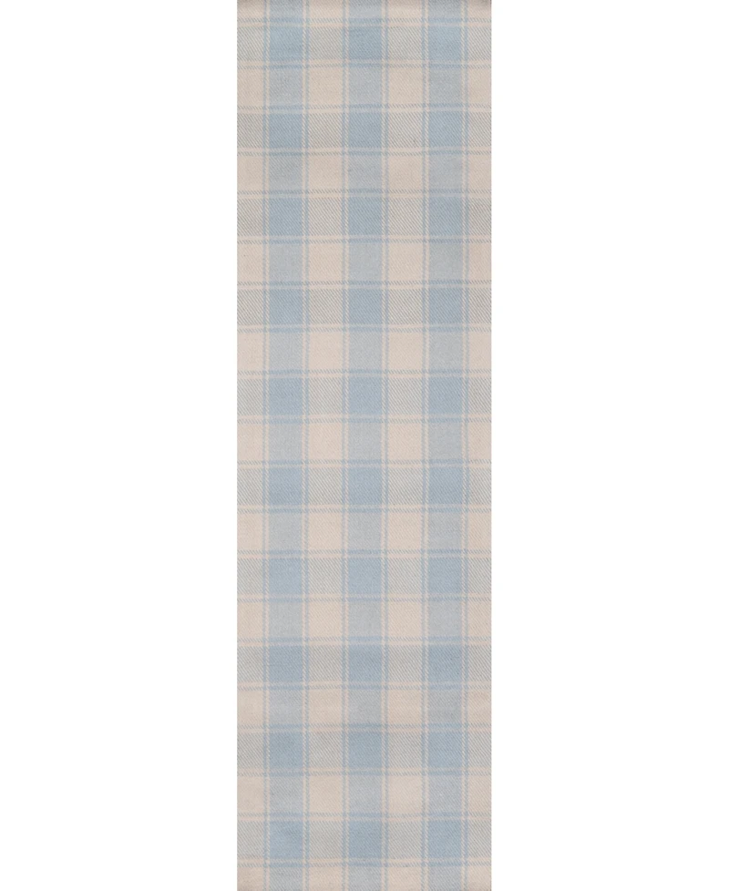 Erin Gates Marlborough Mlb-1 Charles Light Blue 2'3" x 8' Runner Area Rug