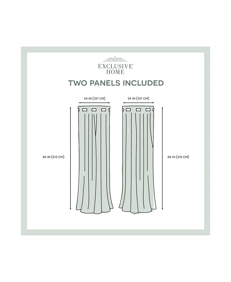 Exclusive Home Biscayne Indoor/Outdoor Grommet Top Curtain Panel Pair