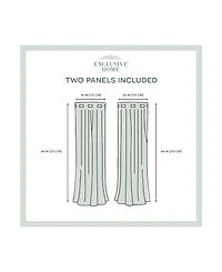 Exclusive Home Biscayne Indoor/Outdoor Grommet Top Curtain Panel Pair