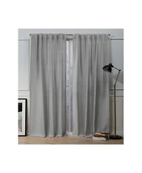 Nicole Miller Mellow Slub Textured Hidden Tab Top Curtain Panel Pair
