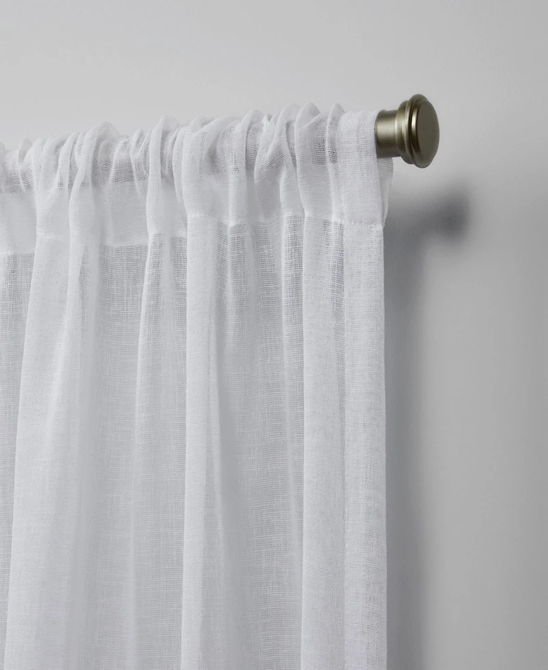 Nicole Miller Belfry Sheer Rod Pocket Top 50" X 84" Curtain Panel Pair