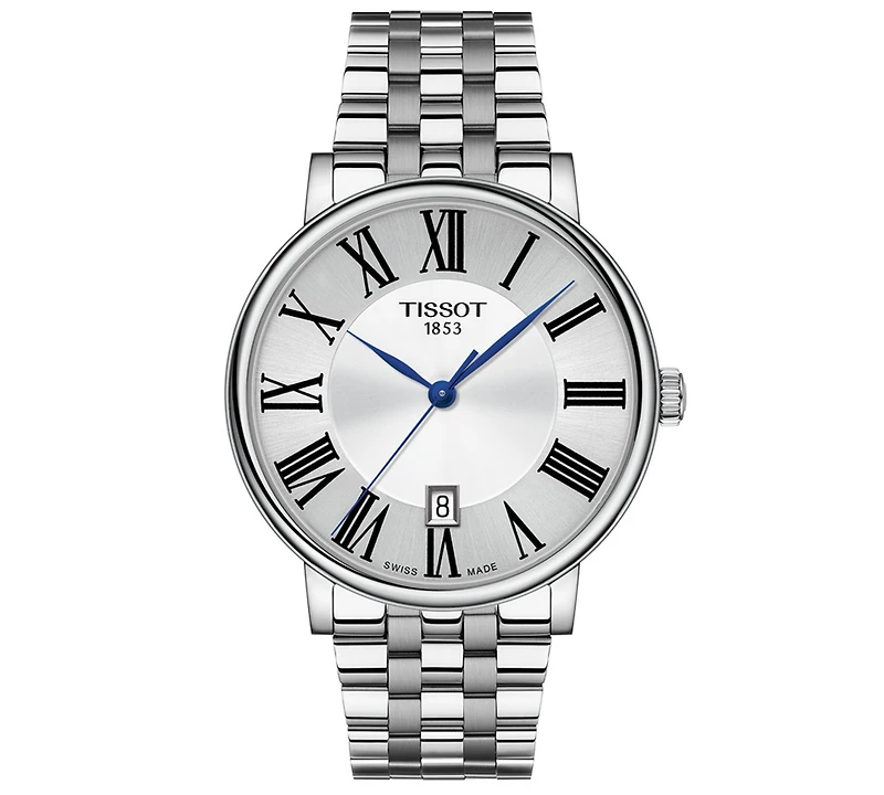 Tissot Men's Swiss Carson Premium Stainless Steel Bracelet Watch 40mm