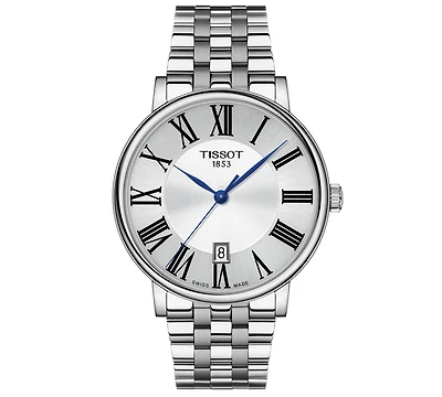 Tissot Men's Swiss Carson Premium Stainless Steel Bracelet Watch 40mm