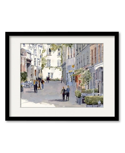 Courtside Market Paris Street 16" x 20" Framed and Matted Art