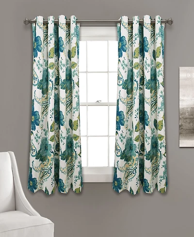 Floral Paisley 52" x 63" Curtain Set