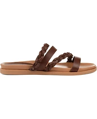 Journee Collection Women's Colette Braided Strappy Open Toe Flat Sandals