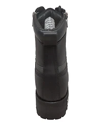 RideTecs Men's 6" Reflective Double Zipper Biker Black