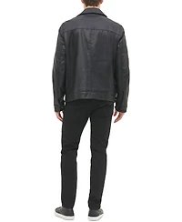 Tommy Hilfiger Men's Faux Leather Laydown Collar Jacket