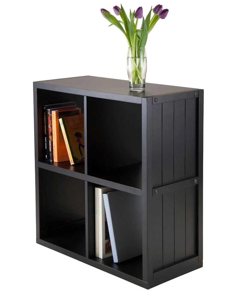 2 x 2 Cube Shelf with Wainscoting Panel