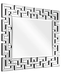 Empire Art Direct Solid Wood Covered with Beveled Antique Mirror Panels - 31" x 40"