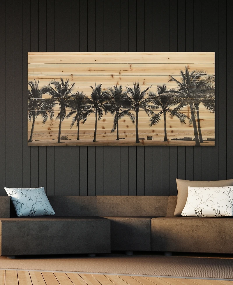 Empire Art Direct 'Solitary Beach' Arte De Legno Digital Print on Solid Wood Wall Art - 30" x 60"