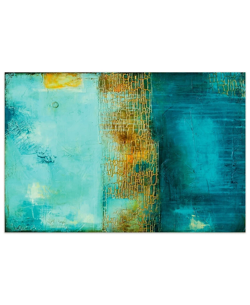 Empire Art Direct 'Castle Court' Frameless Free Floating Tempered Art Glass Wall Art - 48" x 32''