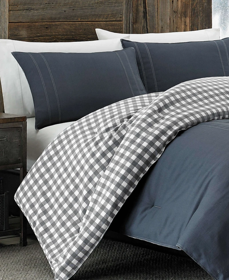 Eddie Bauer Kingston Cotton Reversible 3 Piece Duvet Cover Set
