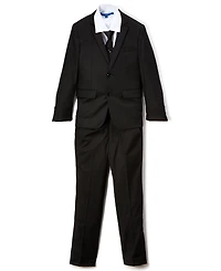 Perry Ellis Toddler Boy's 5-Piece Shirt, Tie, Jacket, Vest and Pants Solid Suit Set