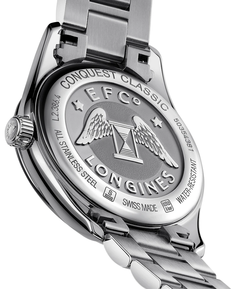 Longines Women's Swiss Conquest Classic Stainless Steel Bracelet Watch 34mm