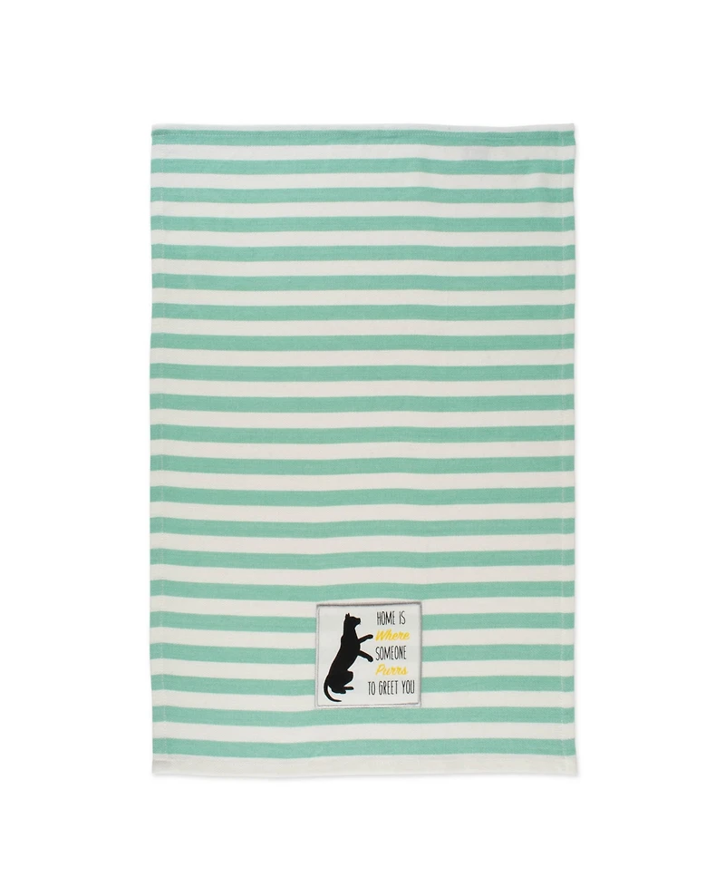 Design Imports Asst Cats Meow Embellished Dishtowel Set of 3