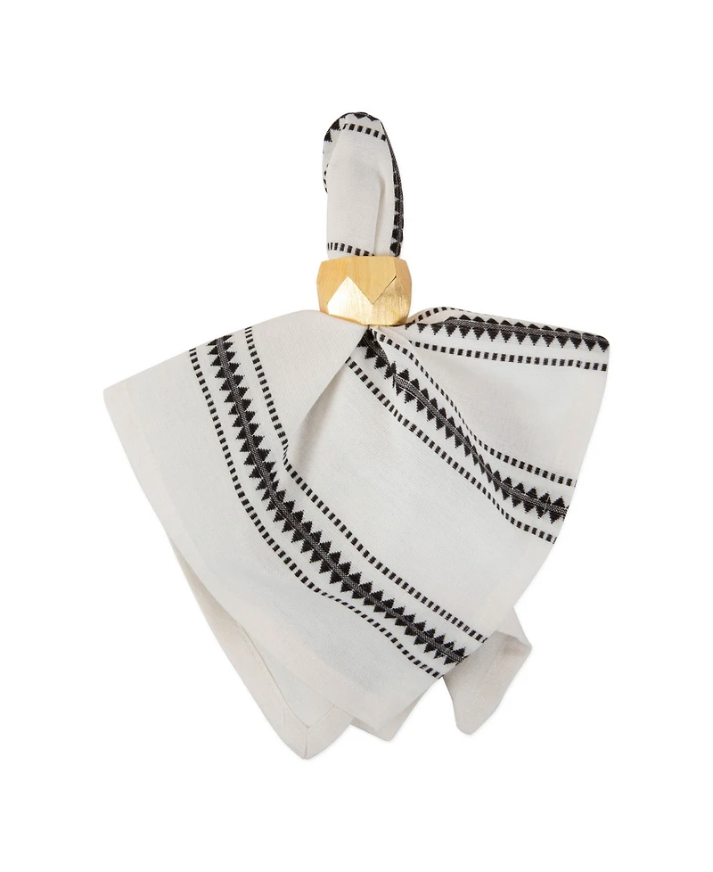 Design Imports Zig Dobby Stripe Napkin Set of 6