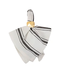 Design Imports Zig Dobby Stripe Napkin Set of 6