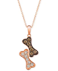 Le Vian I Love Dogs Collection 20" Pendant Necklace (3/8 ct. t.w.) in 14k Rose Gold