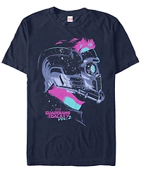 Marvel Men's Guardians of the Galaxy Vol. 2 Neon Painted Star Lord Short Sleeve T-Shirt