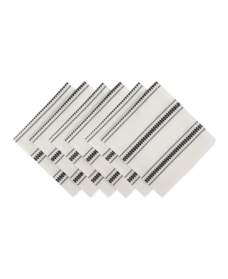 Design Imports Zig Dobby Stripe Napkin Set of 6