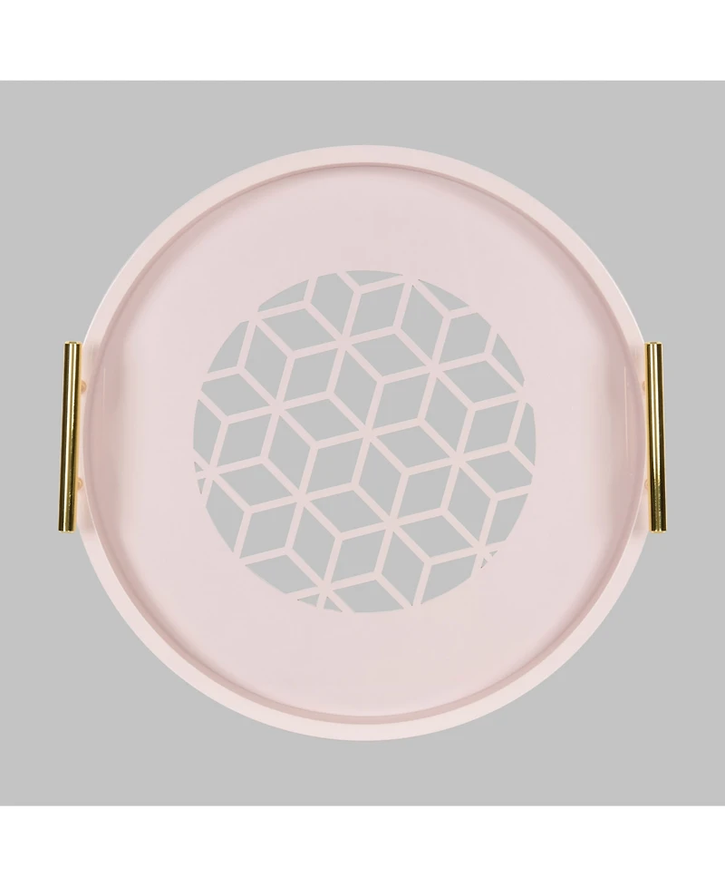 Kate and Laurel Caspen Round Decorative Tray - 15.5" x