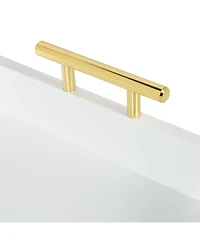 Kate and Laurel Lipton Hexagon Decorative Tray with Metal Handles - 18" x 18"