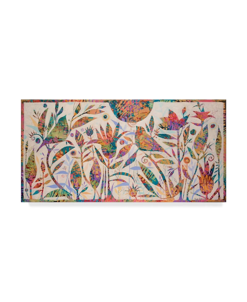 Sue Davis Summer Magic Abstract Modern Canvas Art - 20" x 25"