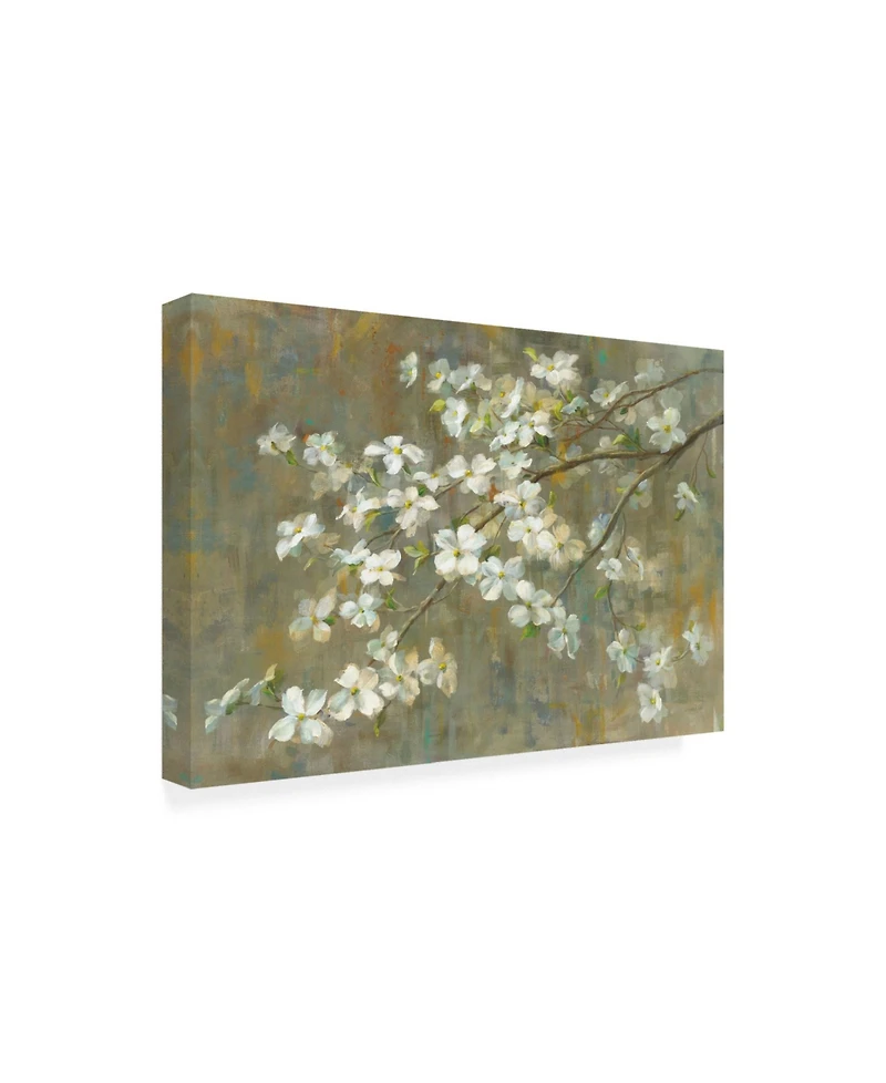Danhui Nai Dogwood in Spring Crop Canvas Art - 27" x 33.5"